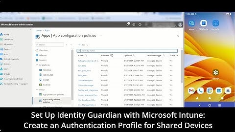 Setup Identity Guardian Using Microsoft Intune (Authentication) | Zebra