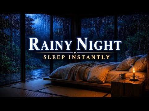 Sleep in 5 Minutes | ASMR Rain Sounds + Piano music 🌧️ Cozy Bedroom Rain Sounds for Deep Sleep 😴