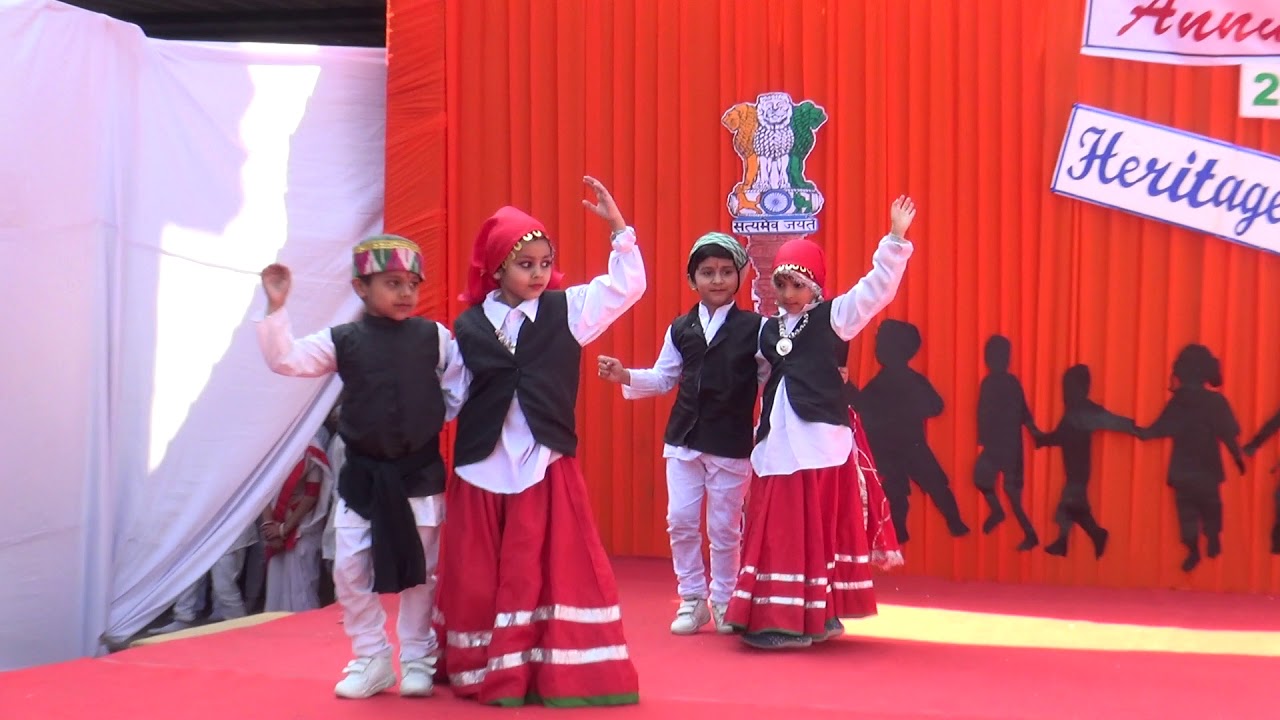 Folk Dance Himachali Nati performed  by kids organised by sps