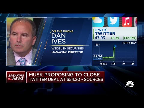 Elon musk realized this was the best path forward with twitter, says wedbush's dan ives