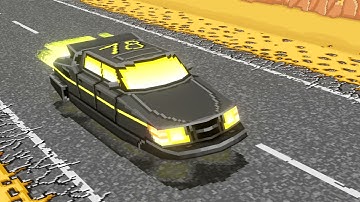 Low Poly Pixel Hover Car. Dad Edition