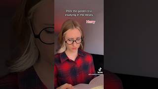 Pov The Golden Trio Studying In The Library harrypotter harrypotterpov