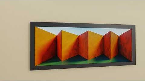 Abstract over water - a reverse perspective illusion