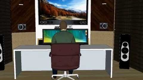 Recording studio control room home theater combination design