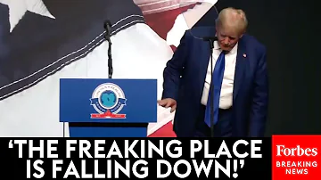 VIRAL MOMENT: Trump Has Problems With Podium At Minnesota Event: 'It Keeps Tilting Further Left!'