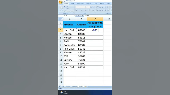 #shorts | #exceltutorial | How to Calculate 18% GST in Excel