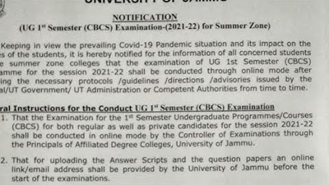 1st,3rd,5th semester Exam online/offline||Jammu University Today Big update||Jammu University.