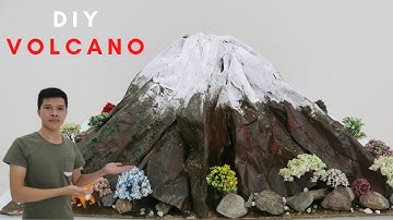 How to make a Fuji Mountain model from recycled materials | DIY Model
