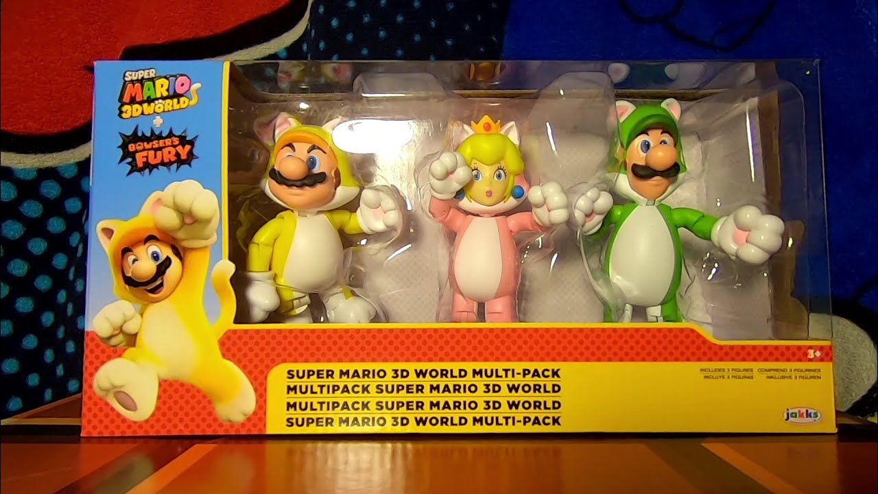 ワッキーさん専用SUPER MARIO 3D COLLECTION Super Mario 3D World Bowser's Fury Multi-Pack Toy Cat Mario