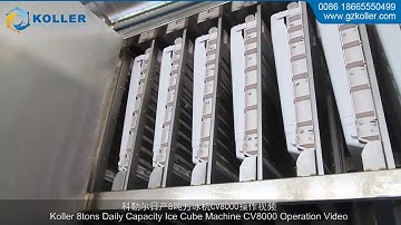 Koller 8tons cube ice machine with transparent cube ice edible ice for hotels bars