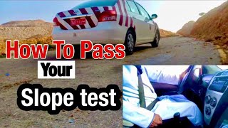Driving slope test Lesson in Oman