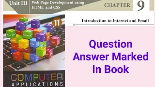11th Std - Computer Applications | Chapter 9 - Question Answer Marked In Book