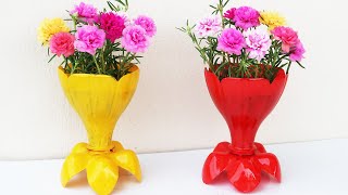 Creative Ideas, Beautiful Flower Pots Made From Discarded Plastic Bottles