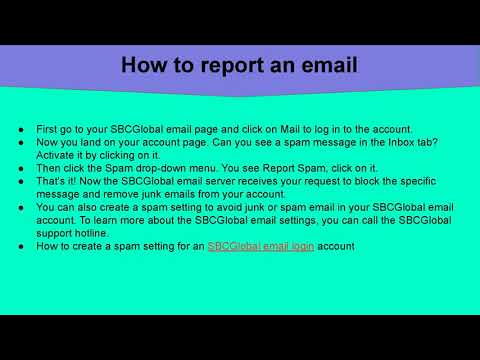 How to fix junk or spam mail setting in SBCGlobal Net mail account video