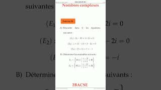 Exercice 50 Serie 8 Les Nombres Complexes 2Bacse Maths Space2Study M2Bses8V12