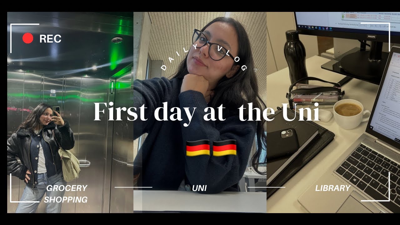 Back to Uni🏫: lectures🎧 library 📚 skincare🧴نهار معايا فالجامعة بألمانيا 🇩🇪🇩🇪