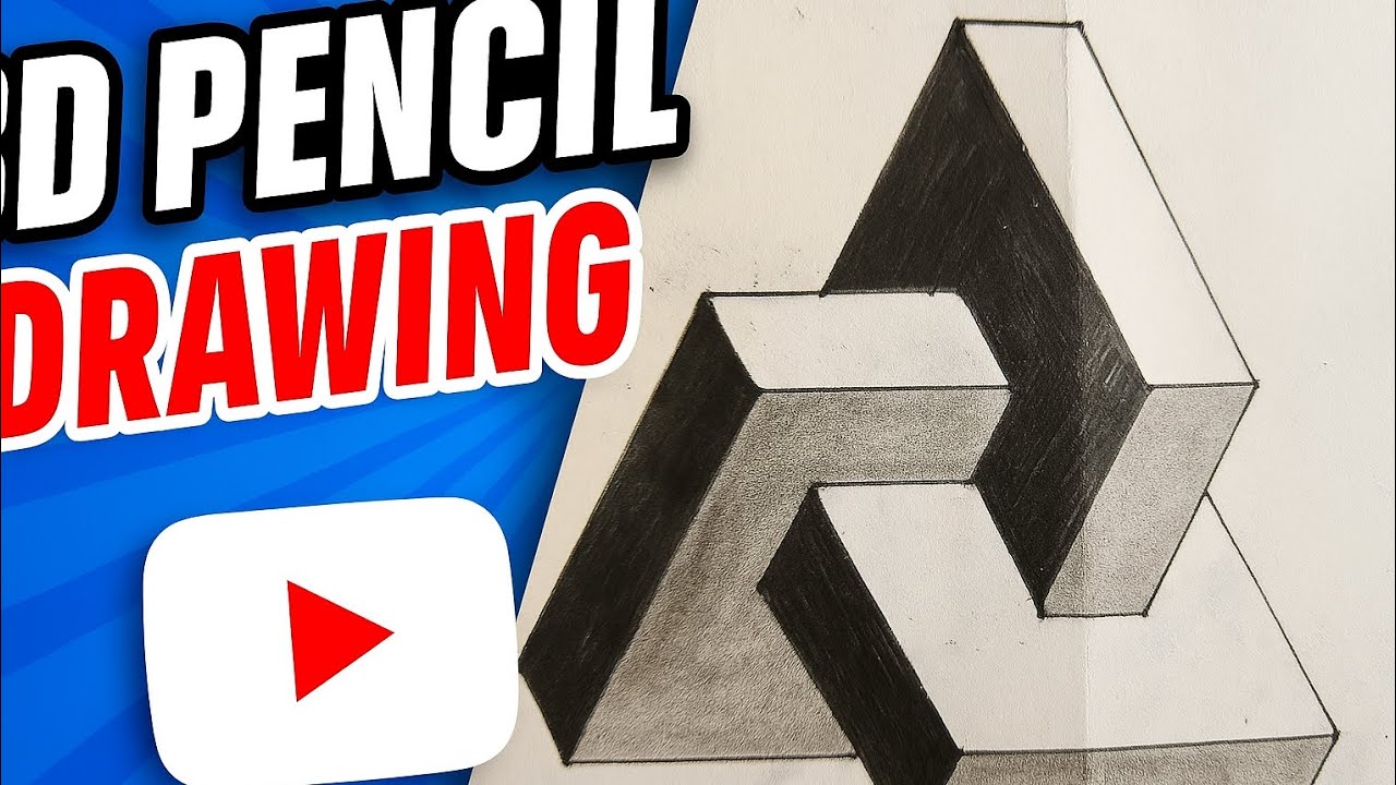 "Mind-Blowing 3D Pencil Art – Impossible Triangle Optical Illusion!"