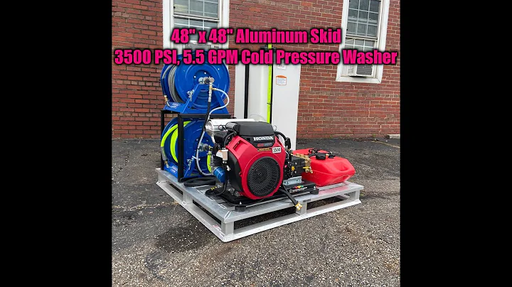 48” x 48” Aluminum Skid Pressure Washing Assembly for Truck Bed Installation