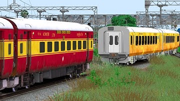 LHB TEJAS COUPLING ICF RAJDHANI EXPRESS TRAIN | BUMPY RAILROAD | RAILWORKS SIMULATOR | NTG GAMING