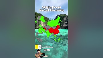 trying to get a sub from each Asian country pt 3 #mapping #countryballs #shorts