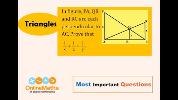 X Triangles In figure, PA, QB and RC are each perpendicular to AC  Prove that 1 x +1 z 1 y