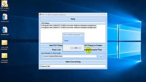 How To Use PST To MSG Converter Software