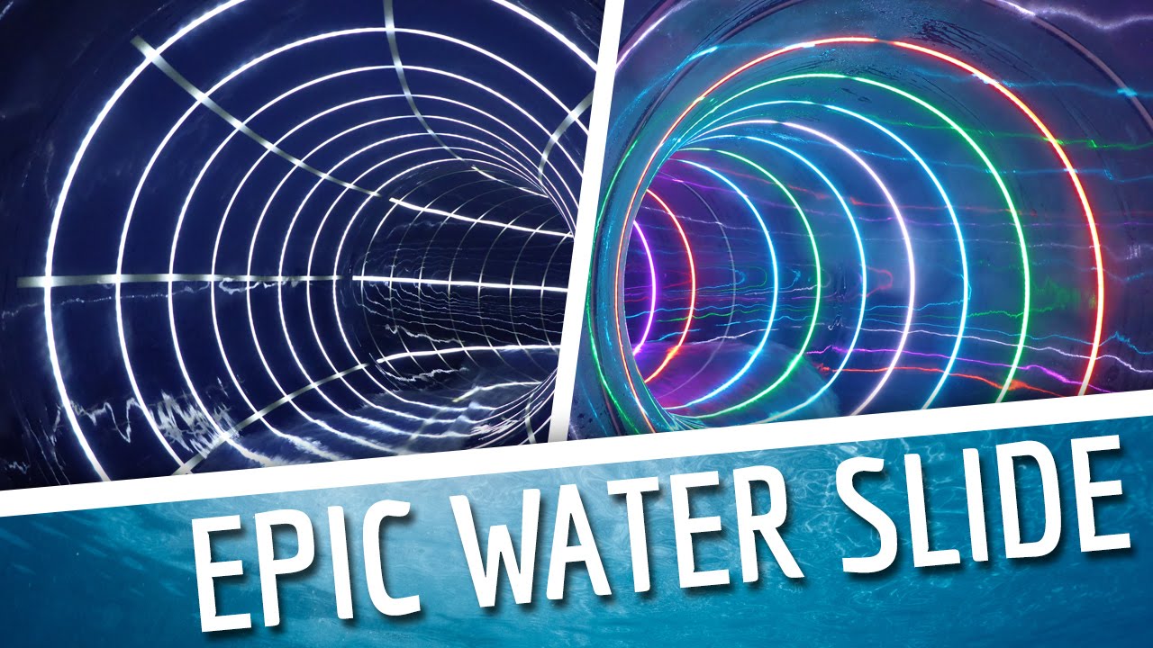 de bütt willich black hole new led water slide 2015 onride pov