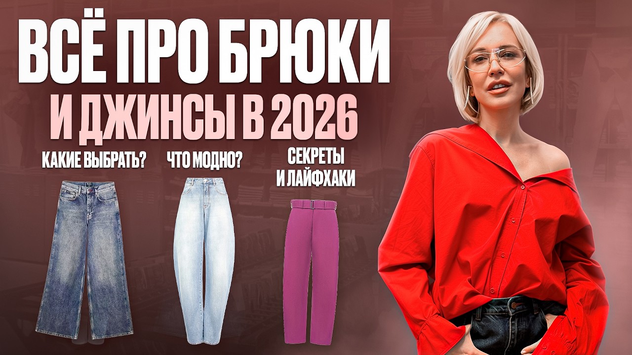ВСЁ ПРО ДЖИНСЫ И БРЮКИ В 2026! Тренды, мода, частые ошибки, секреты и лучшие модели с примеркой