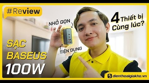 Sạc Baseus 100W Baseus GaN2 Pro Quick Charger 2U+2C: nhỏ, gọn, không lo cháy nổ dù công suất cao !