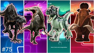 indoraptor vs spinosaurus vs lego jurassic world vs mammoth #75