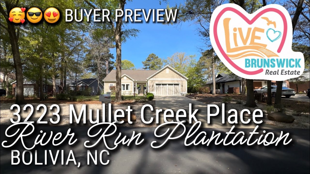 River Front 🦦 3223 Mullet Creek Place 😍 River Run Plantation 😎 Bolivia, NC 🎥 Buyer Preview