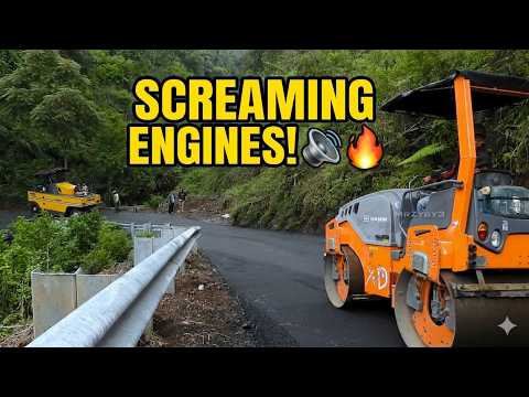 Extreme Paving! Sakai & Hamm Rollers Conquering Steep Hairpin Curves 🏔️🚧