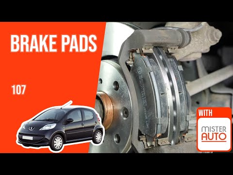 How to replace the front brake pads Peugeot 107 🚗