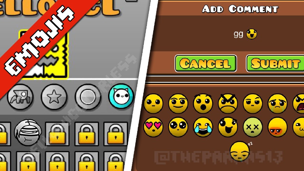 EMOJIS/EMOTICONS Y MASCOTAS! [FanMade] Geometry Dash 2.2 SirKaelGD