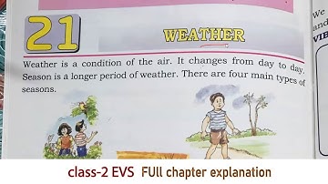 Weather | class-2 | EVS | chapter-21 full chapter explanation with bookwork