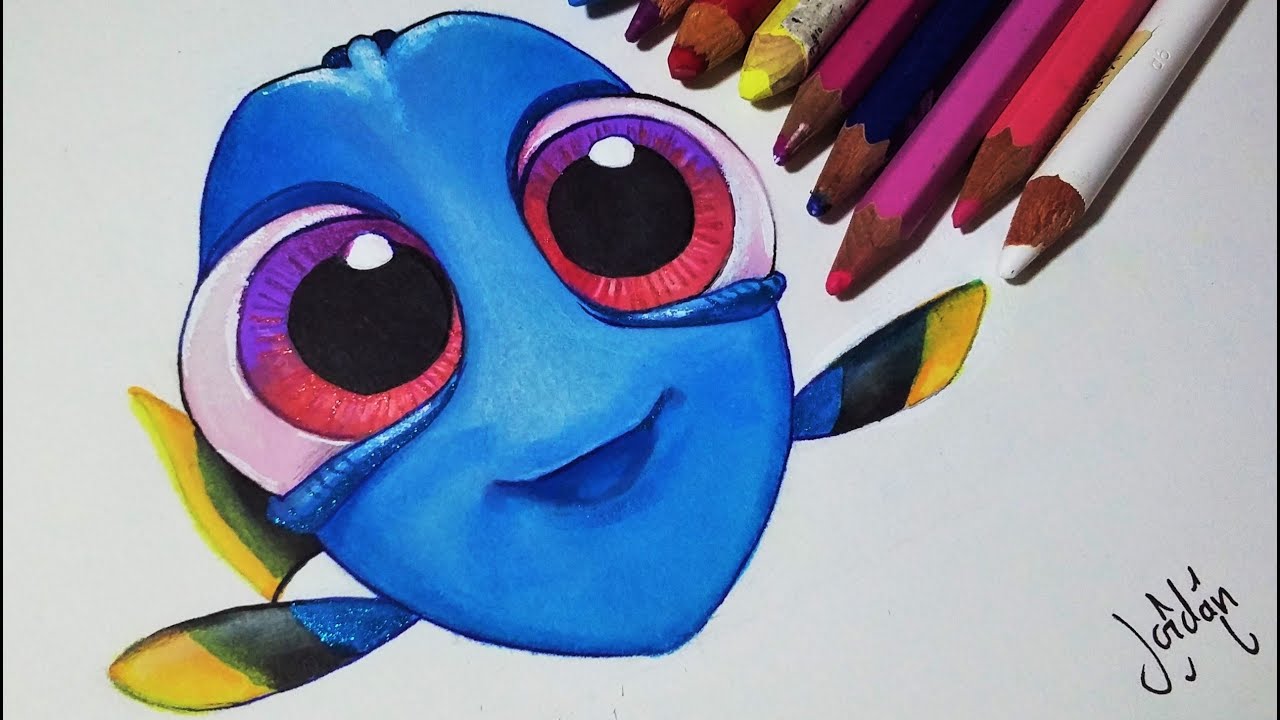 Comment Dessiner Bebe Dory Tutoriel Youtube