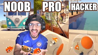 NOOB VS PRO VS HACKER en I Am Fish | Juegos Luky