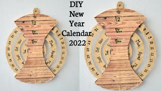DIY New Year Calendar 2022 | Calendar craft idea | Calendar making with Cardboard | Desktop Calendar
