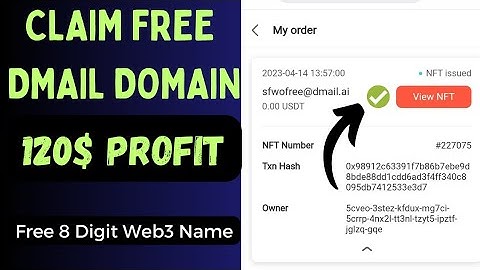 Claim Free Dmail Domain & Get Free 120$ | Biggest Crypto Airdrop 2023
