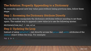 How to Add New Key and Value to a Dictionary in a Class Object in Python