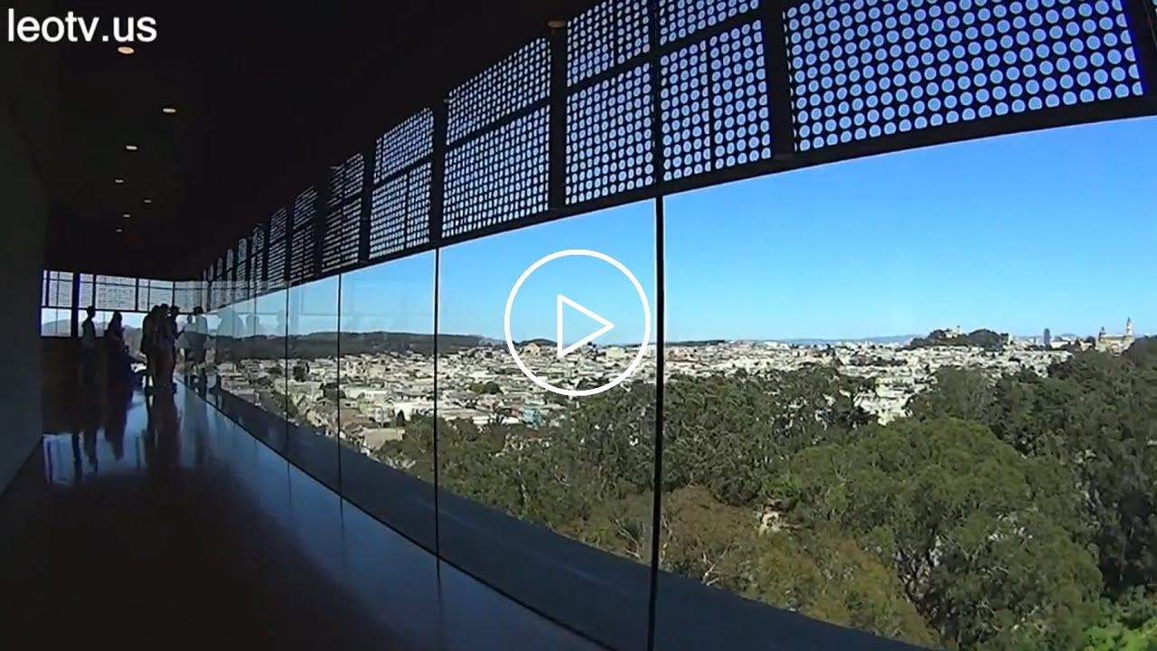 (My Original Video) De Young Museum Observation Tower, Golden Gate Park, San Francisco, California