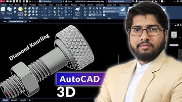 Making Diamond Knurling in Bolt AutoCAD 3D | Nut Bolt