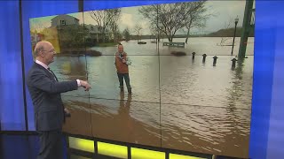 Live flood observations in Pomeroy and Marietta, Ohio