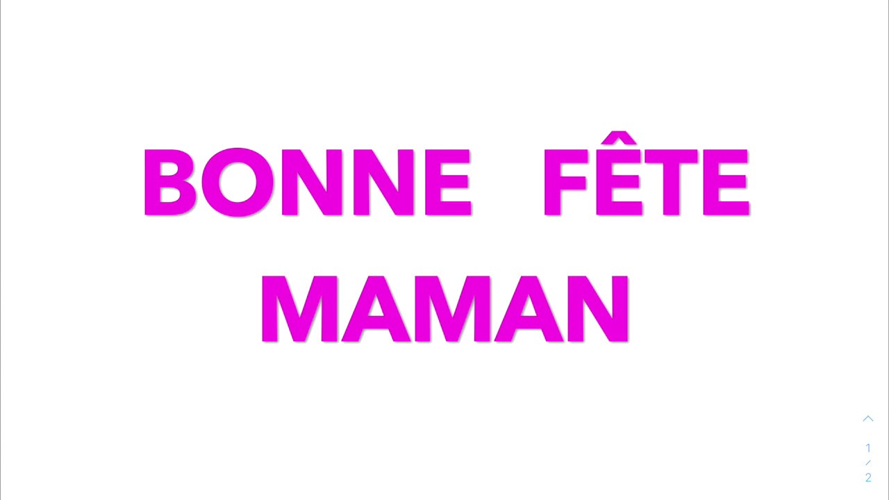 Bonne Fete Maman Ecriture Scripte Youtube