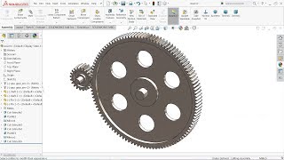 SolidWorks tutorial Spur Gear Assembly & Animation