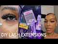 DIY LASH EXTENSIONS AT HOME | HOW TO APPLY LASH CLUSTERS FROM AMAZON | BEGINNER FRIENDLY