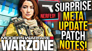 WARZONE: SURPRISE META UPDATE PATCH NOTES! Weapon Changes, Gameplay Updates, & More (WARZONE Update)