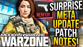 WARZONE: SURPRISE META UPDATE PATCH NOTES! Weapon Changes, Gameplay Updates, & More (WARZONE Update)