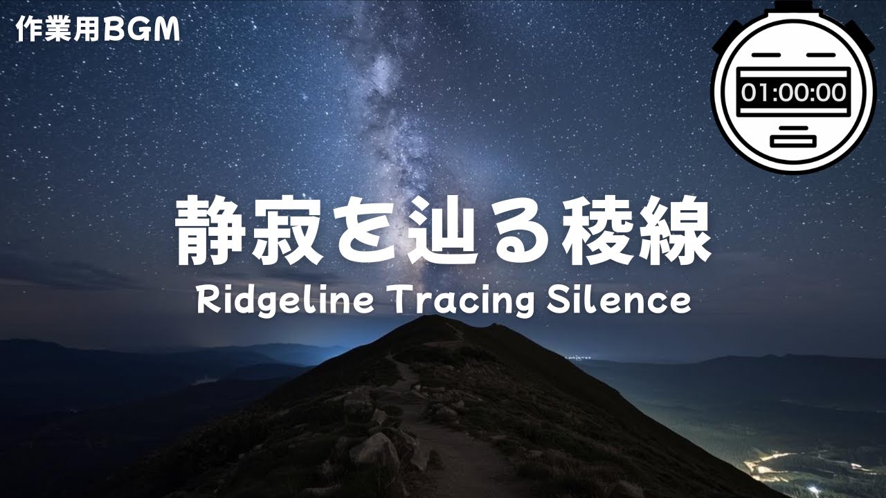 【深夜BGM】静寂を辿る稜線｜意識が澄んでいくナイトピアノBGM