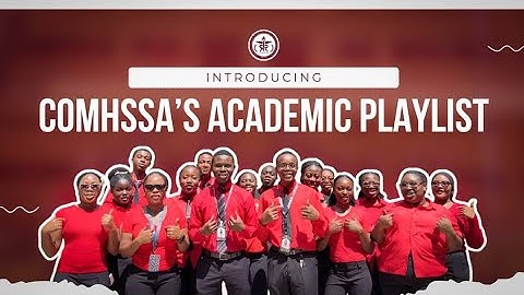 Your New Learning Space — INTRODUCING THE COMHSSA ACADEMIC PLAYLIST 